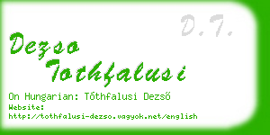 dezso tothfalusi business card
